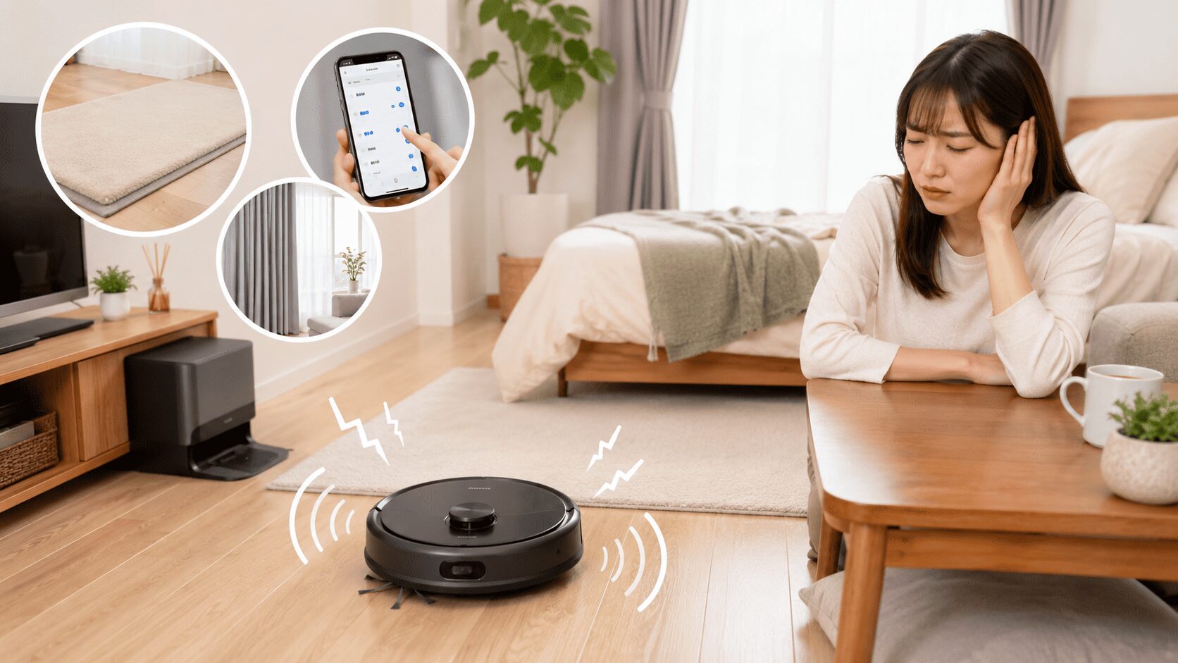一人暮らしのロボット掃除機は音がうるさい？対処法を完全解説