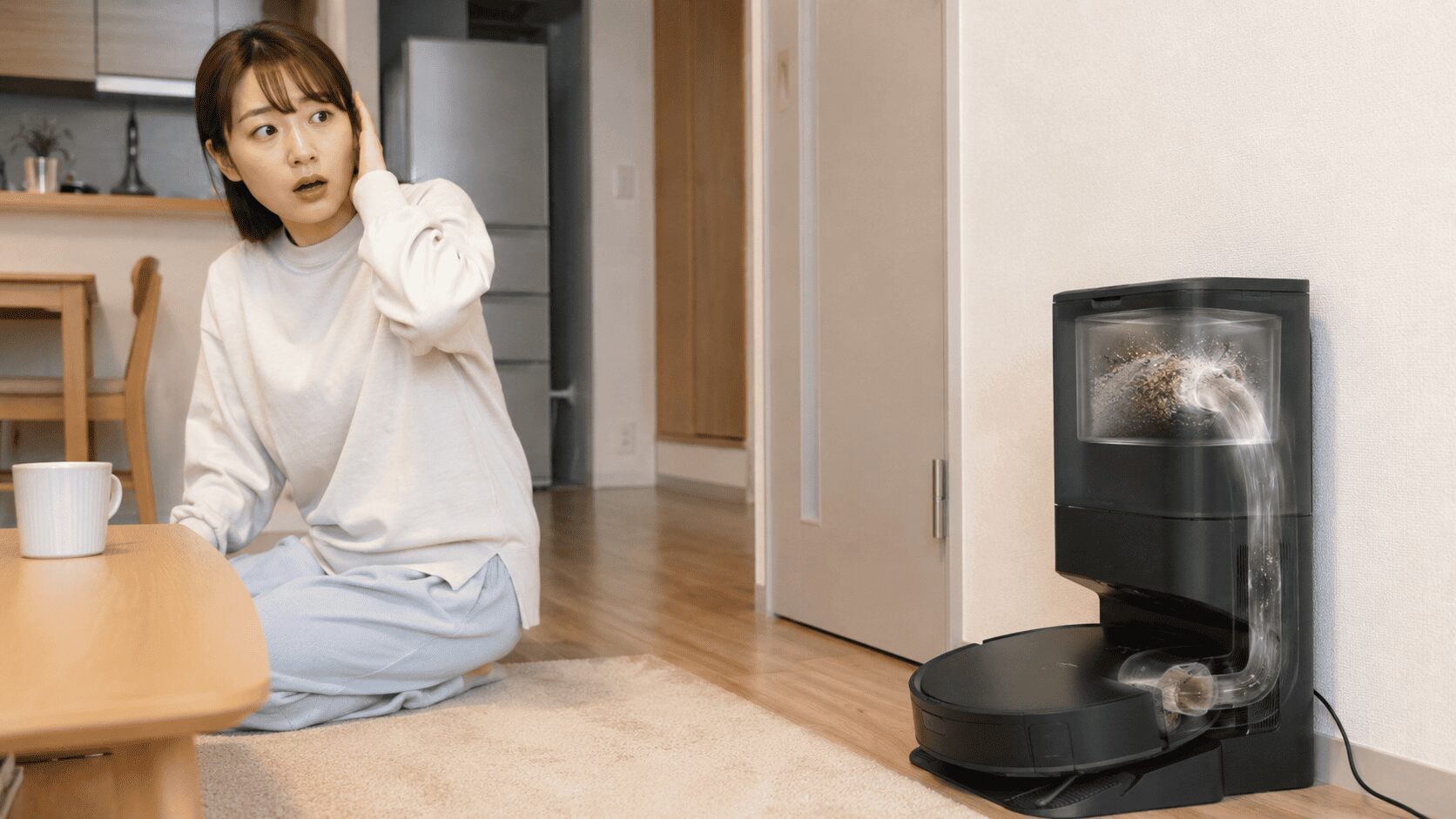 自動ゴミ収集ステーションの稼働音