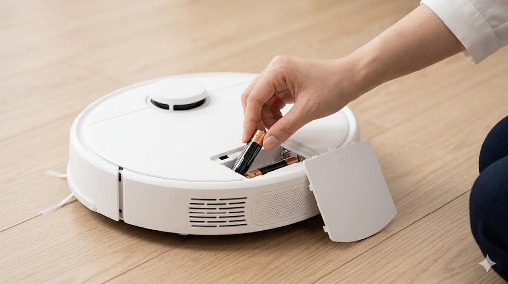 メーカー非推奨の分解・改造を避け、安全に電池を交換する様子