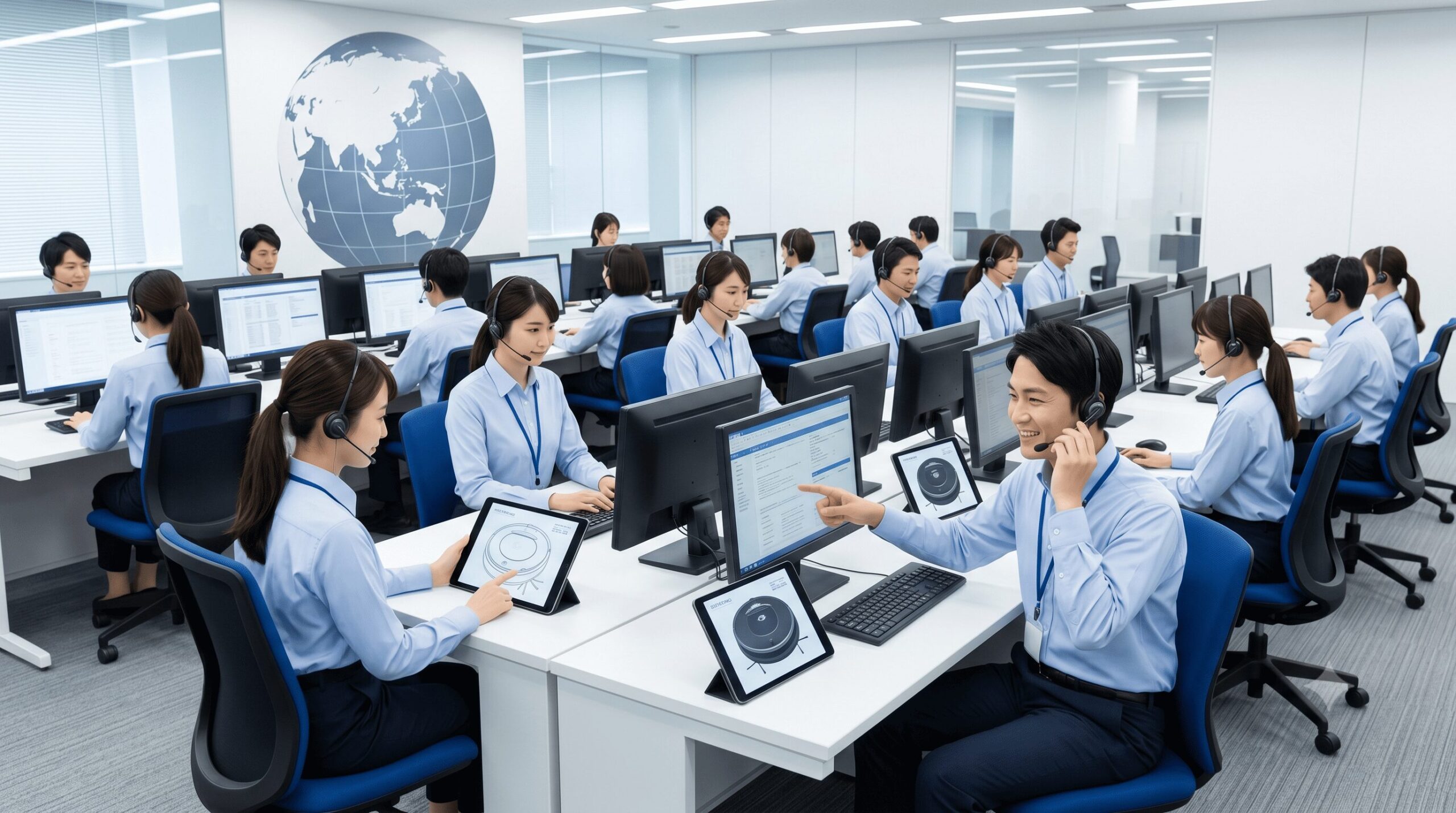 海外ブランドのロボット掃除機ユーザーをサポートする、プロフェッショナルな日本人のカスタマーサポートセンター。