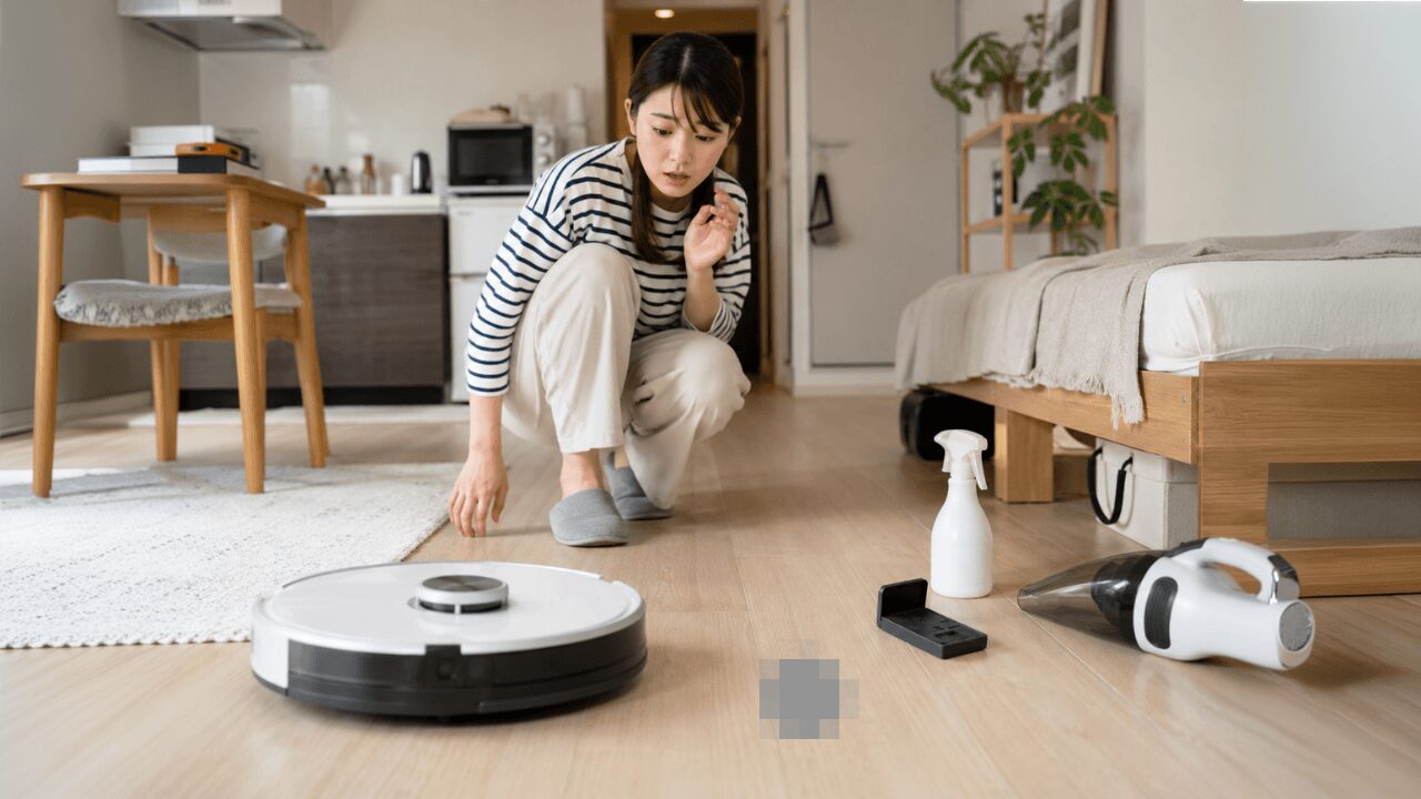 ロボット掃除機が虫を吸う!?一人暮らしの危険回避と対策法