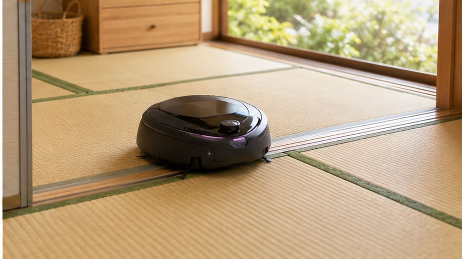 和室の畳を乾いた状態で掃除する吸引専用ロボット掃除機